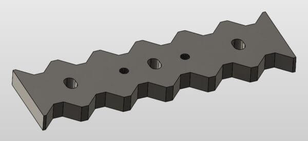 Przeciw Nóż Vecoplan VIZ 1700 - 414x117x28mm (P126)